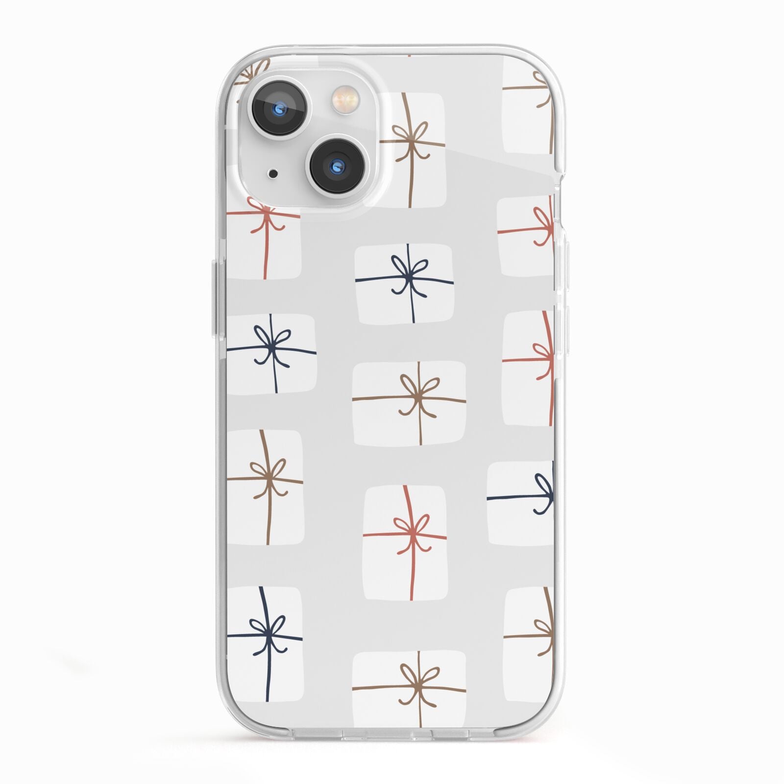 White Christmas Forest iPhone 13 TPU Impact Case with White Edges
