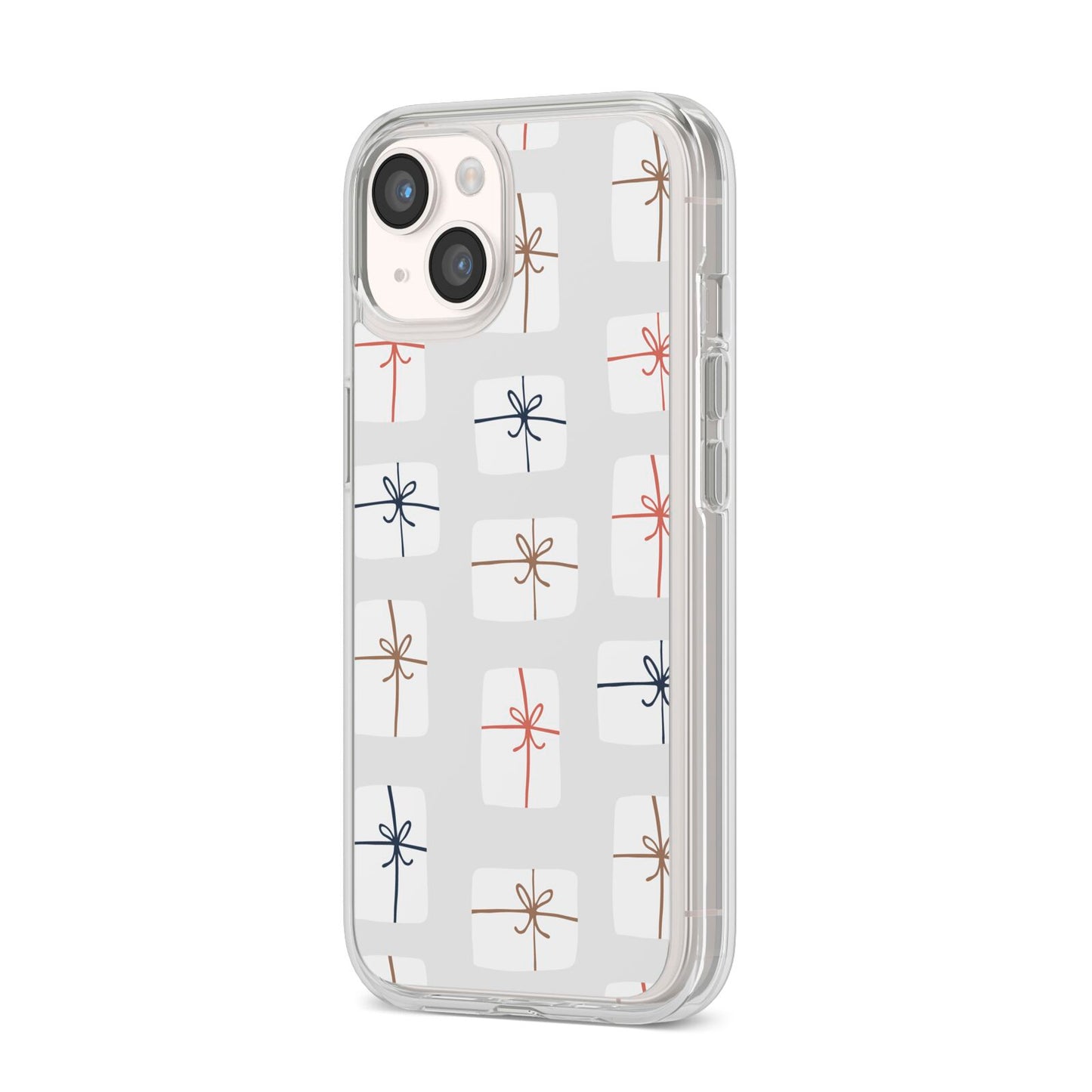 White Christmas Forest iPhone 14 Clear Tough Case Starlight Angled Image