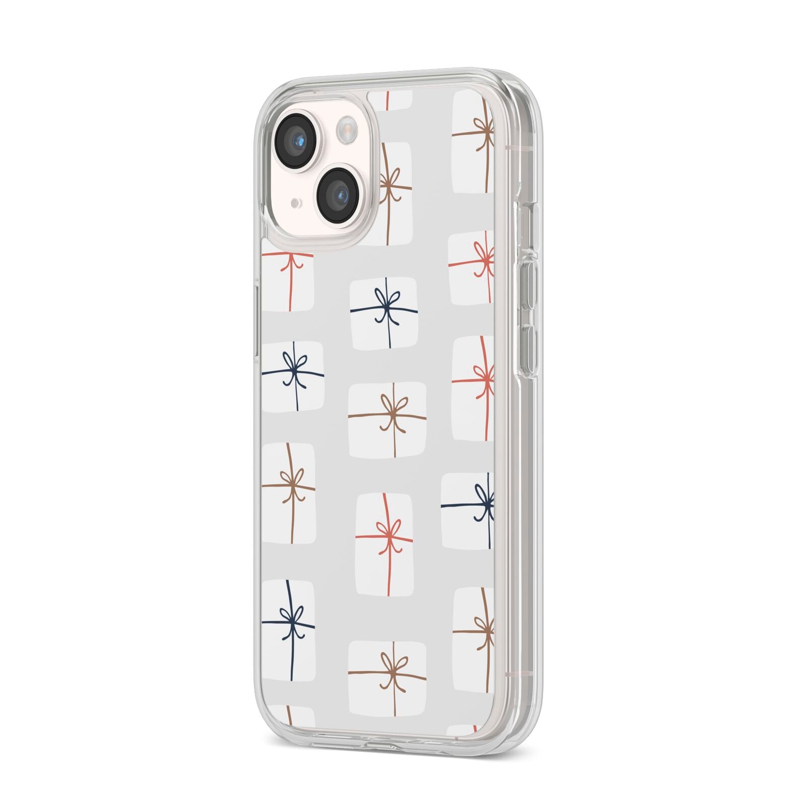 White Christmas Forest iPhone 14 Clear Tough Case Starlight Angled Image