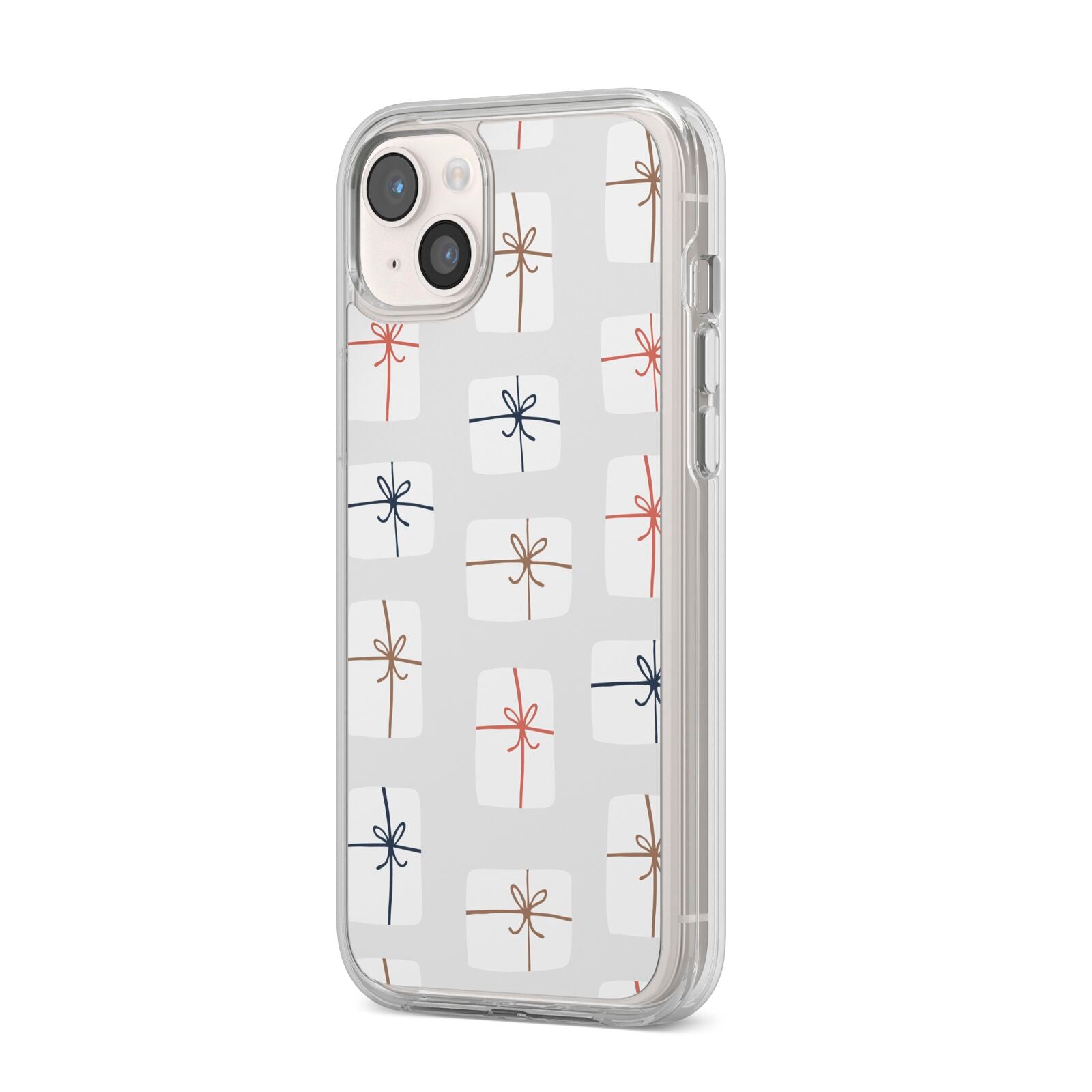 White Christmas Forest iPhone 14 Plus Clear Tough Case Starlight Angled Image