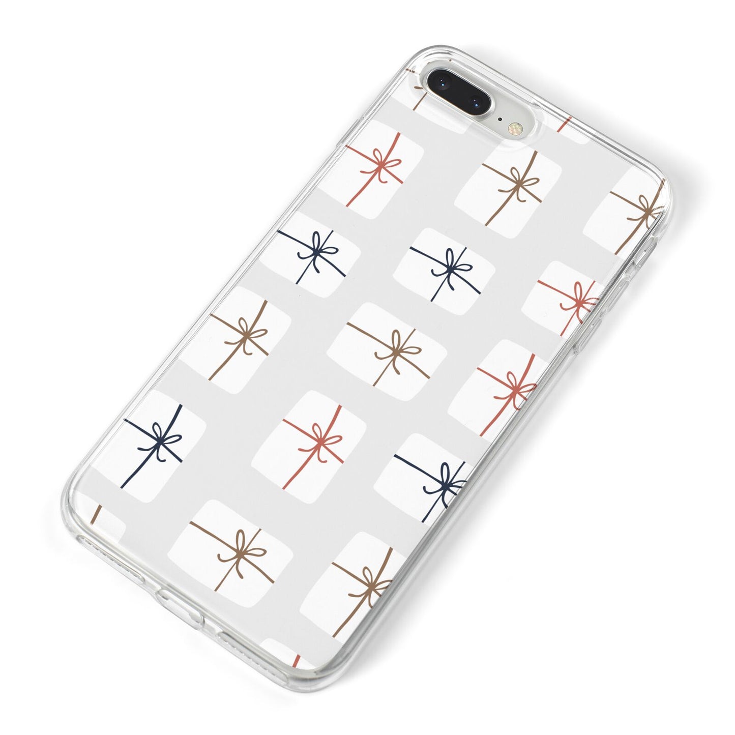 White Christmas Forest iPhone 8 Plus Bumper Case on Silver iPhone Alternative Image