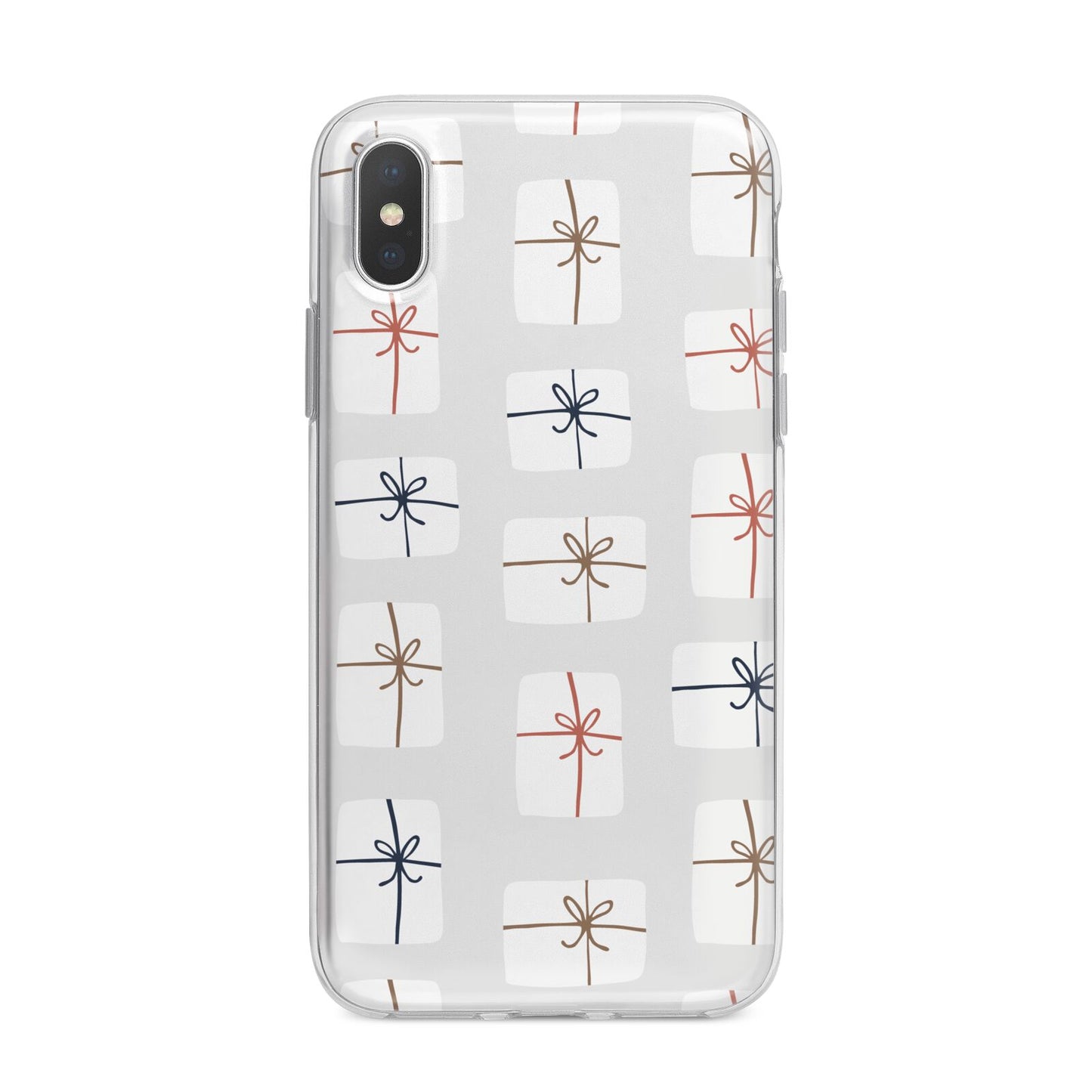 White Christmas Forest iPhone X Bumper Case on Silver iPhone Alternative Image 1