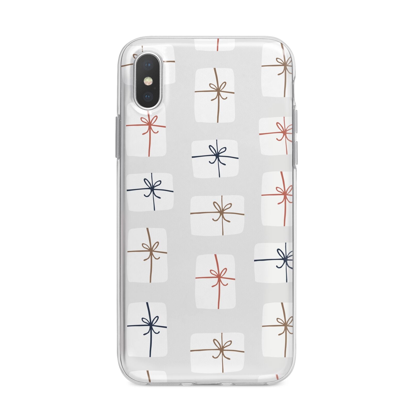 White Christmas Forest iPhone X Bumper Case on Silver iPhone Alternative Image 1