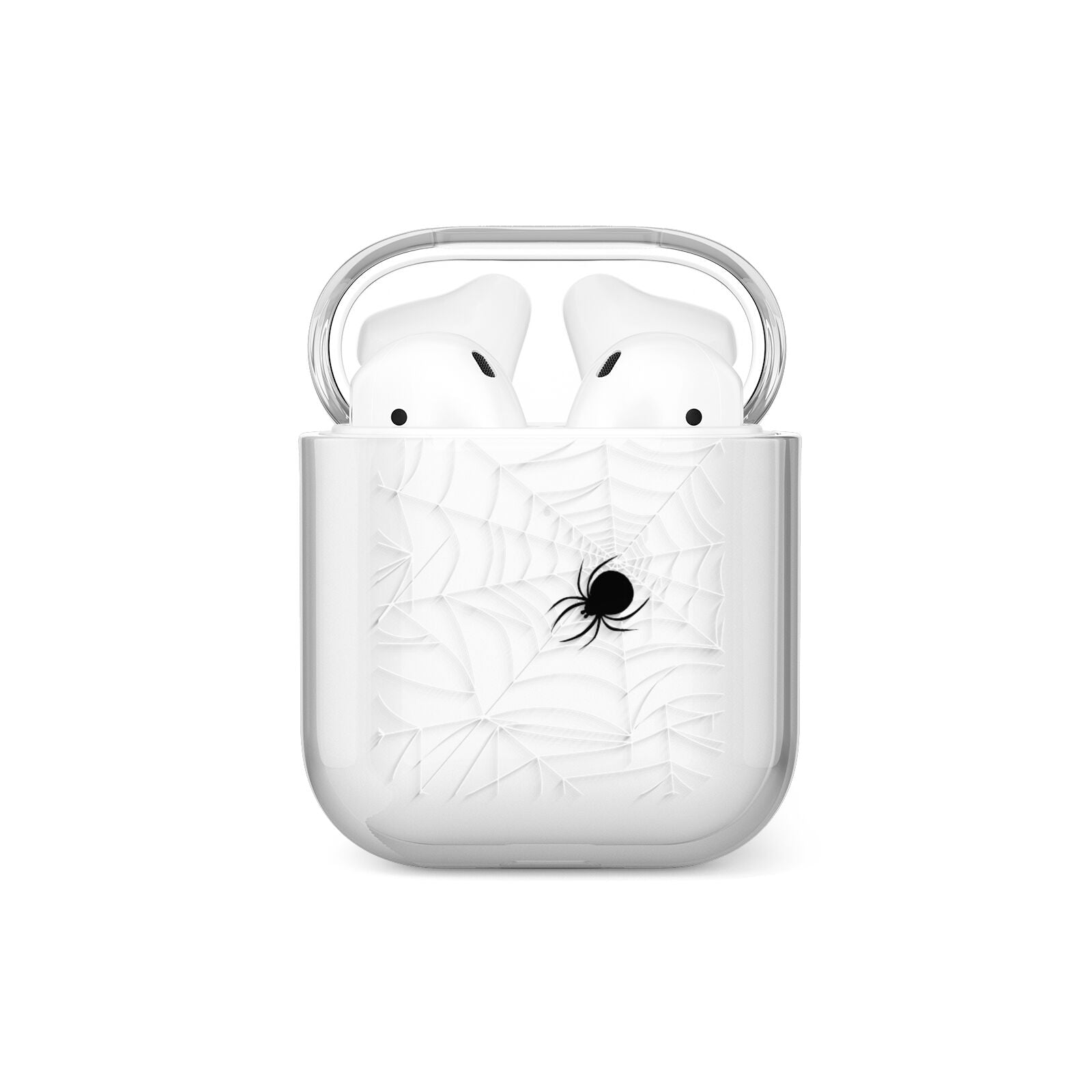 White Cobwebs with Transparent Background AirPods Case