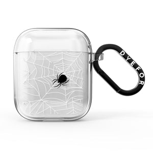 White Cobwebs with Transparent Background AirPods Case