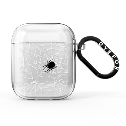 White Cobwebs with Transparent Background AirPods Clear Case