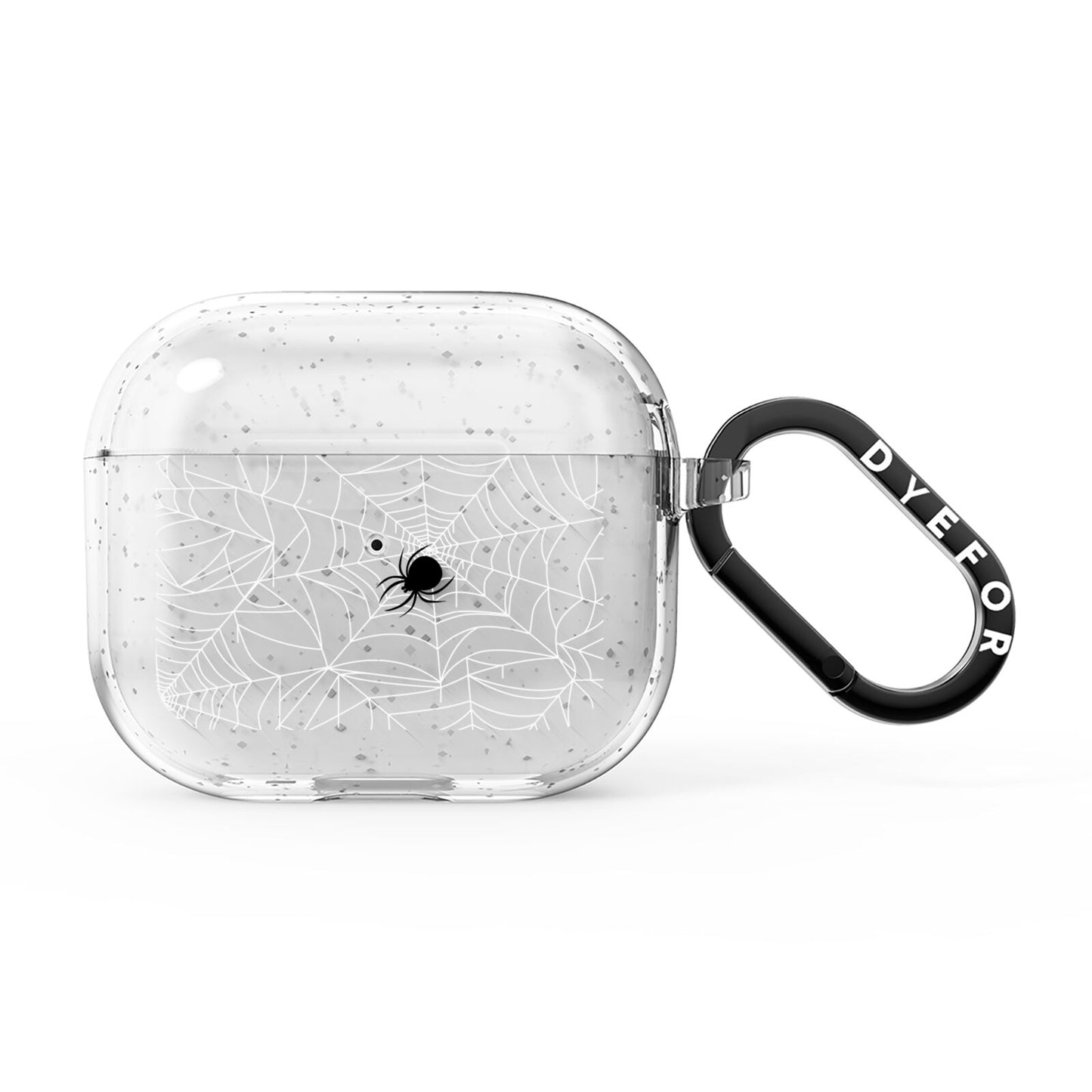 White Cobwebs with Transparent Background AirPods Glitter Case 3rd Gen