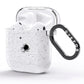White Cobwebs with Transparent Background AirPods Glitter Case Side Image