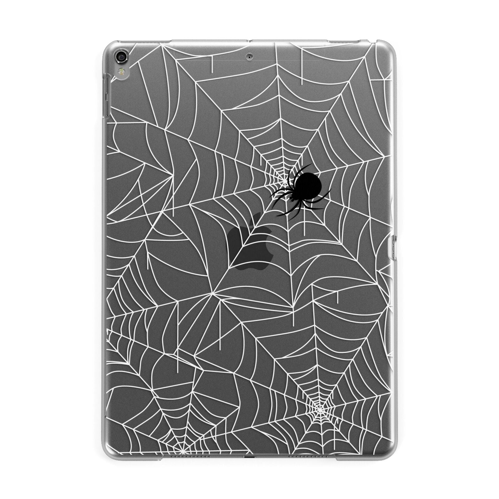 White Cobwebs with Transparent Background Apple iPad Grey Case