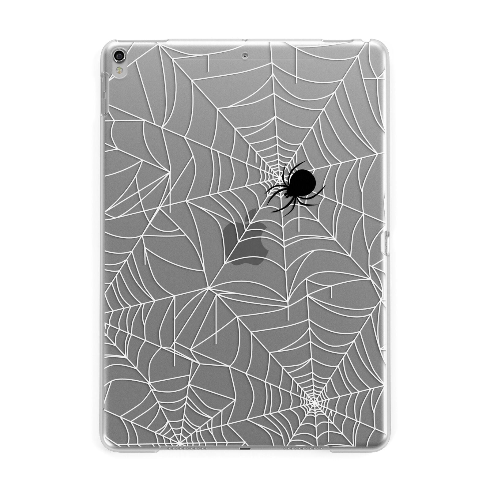 White Cobwebs with Transparent Background Apple iPad Silver Case