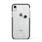 White Cobwebs with Transparent Background Apple iPhone XR Impact Case Black Edge on Silver Phone