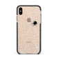 White Cobwebs with Transparent Background Apple iPhone Xs Max Impact Case Black Edge on Gold Phone
