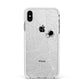 White Cobwebs with Transparent Background Apple iPhone Xs Max Impact Case White Edge on Silver Phone
