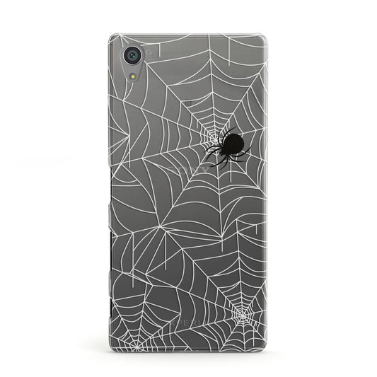 White Cobwebs with Transparent Background Sony Xperia Case