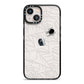 White Cobwebs with Transparent Background iPhone 13 Black Impact Case on Silver phone