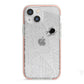 White Cobwebs with Transparent Background iPhone 13 Mini TPU Impact Case with Pink Edges