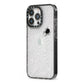 White Cobwebs with Transparent Background iPhone 13 Pro Black Impact Case Side Angle on Silver phone