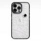 White Cobwebs with Transparent Background iPhone 13 Pro Black Impact Case on Silver phone