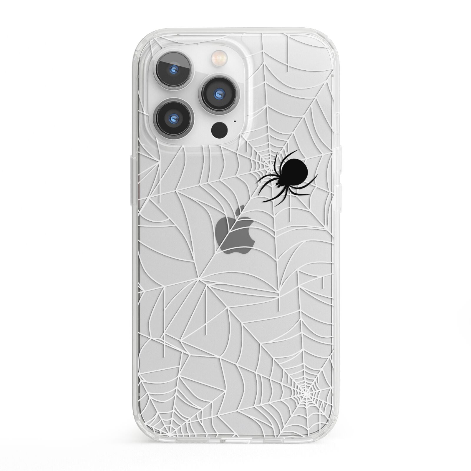 White Cobwebs with Transparent Background iPhone 13 Pro Clear Bumper Case