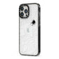 White Cobwebs with Transparent Background iPhone 13 Pro Max Black Impact Case Side Angle on Silver phone