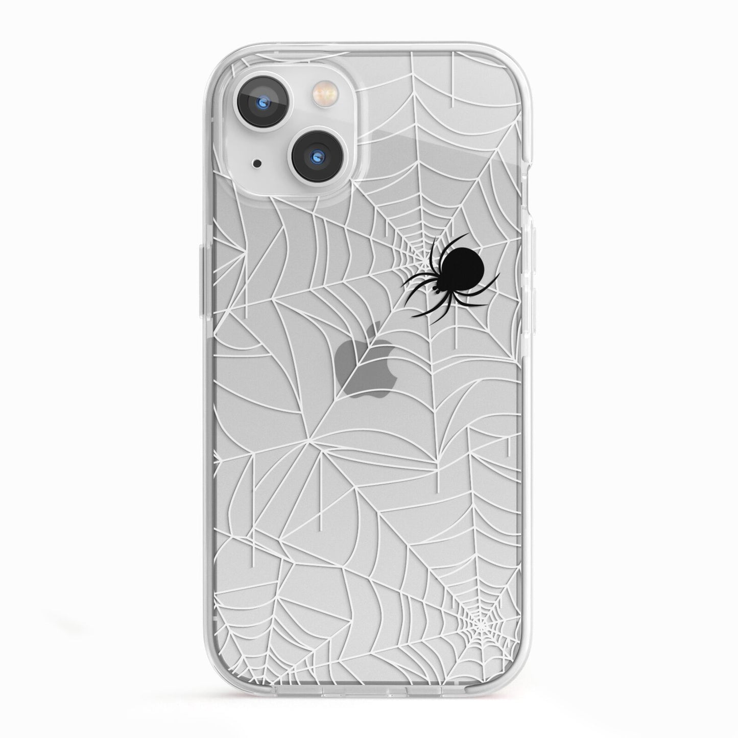 White Cobwebs with Transparent Background iPhone 13 TPU Impact Case with White Edges