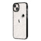 White Cobwebs with Transparent Background iPhone 14 Plus Black Impact Case Side Angle on Silver phone