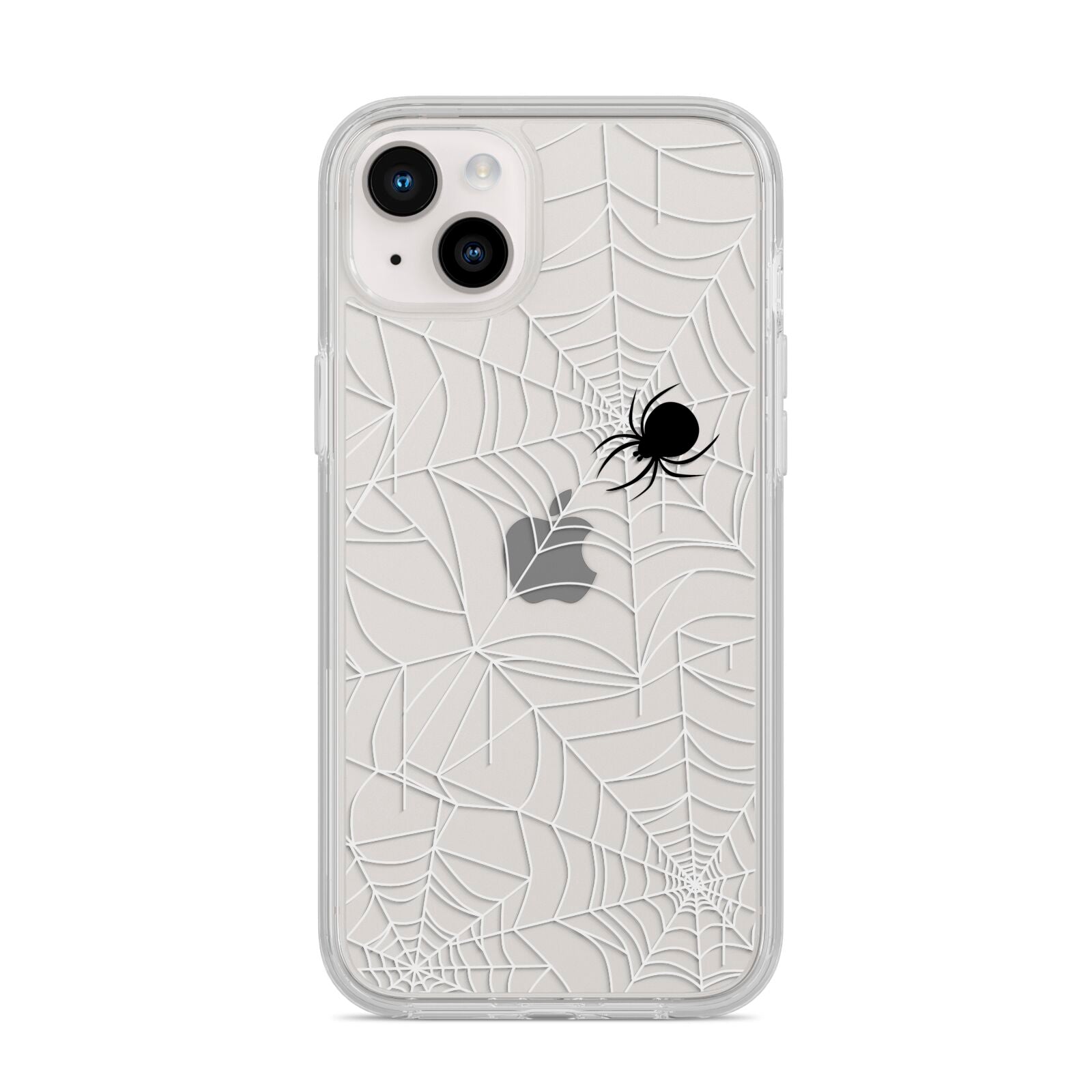 White Cobwebs with Transparent Background iPhone 14 Plus Clear Tough Case Starlight
