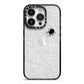 White Cobwebs with Transparent Background iPhone 14 Pro Black Impact Case on Silver phone