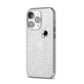 White Cobwebs with Transparent Background iPhone 14 Pro Clear Tough Case Silver Angled Image