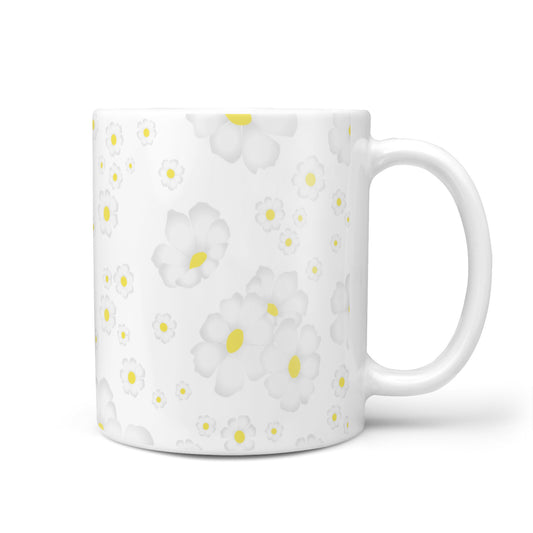 White Daisy Flower 10oz Mug