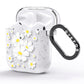 White Daisy Flower AirPods Glitter Case Side Image