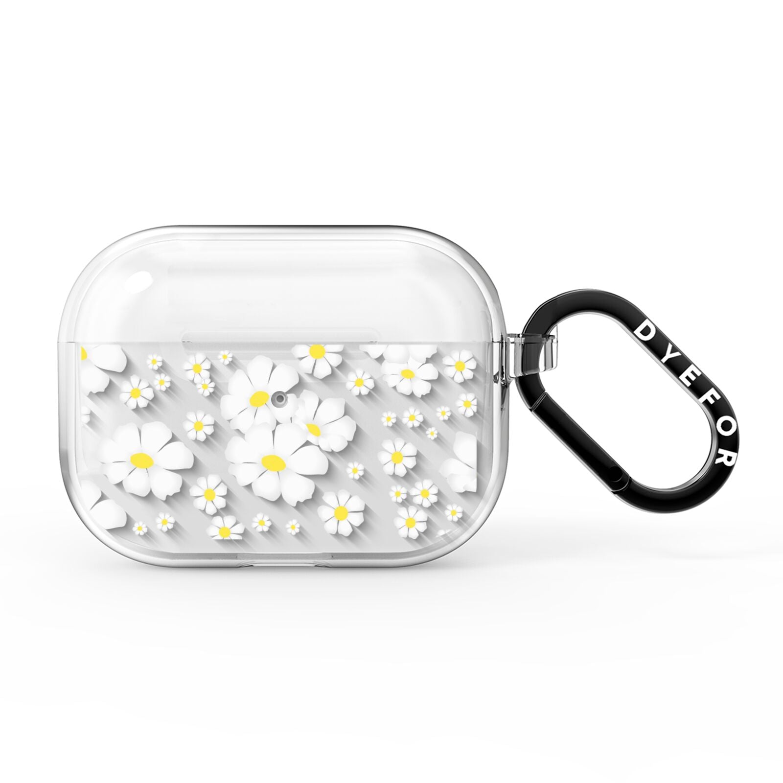 White Daisy Flower AirPods Pro Clear Case