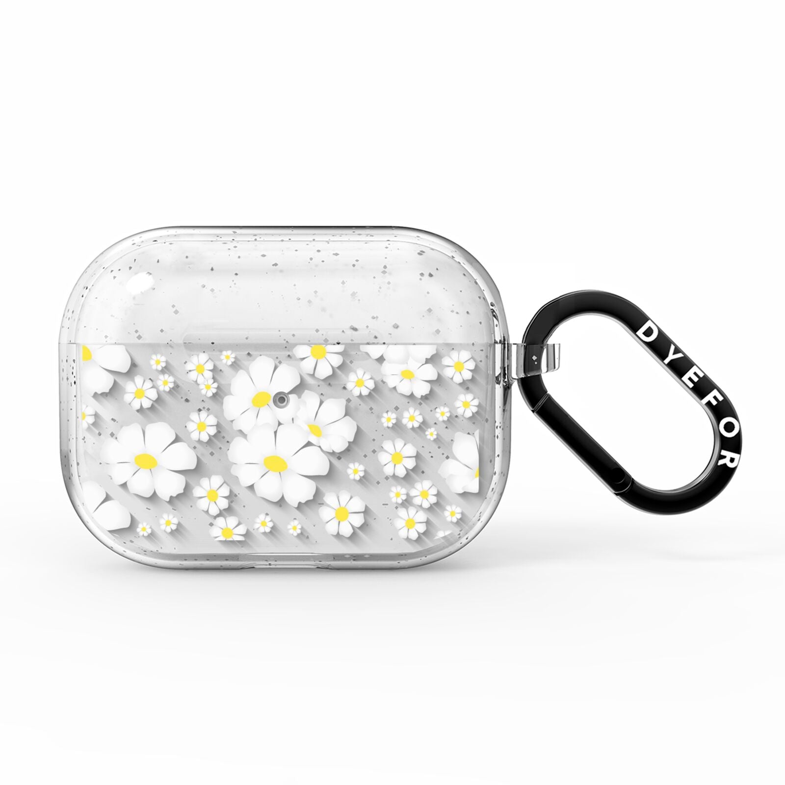 White Daisy Flower AirPods Pro Glitter Case