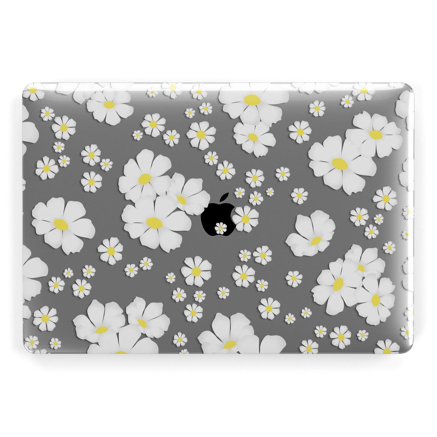 White Daisy Flower Apple MacBook Case
