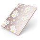 White Daisy Flower Apple iPad Case on Rose Gold iPad Side View