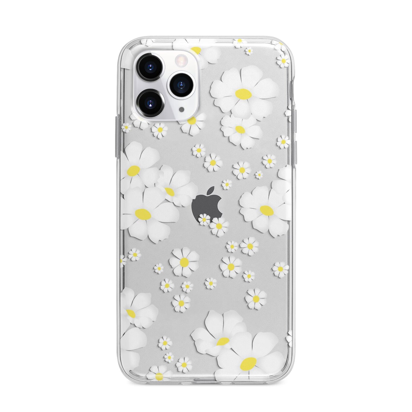 White Daisy Flower Apple iPhone 11 Pro Max in Silver with Bumper Case