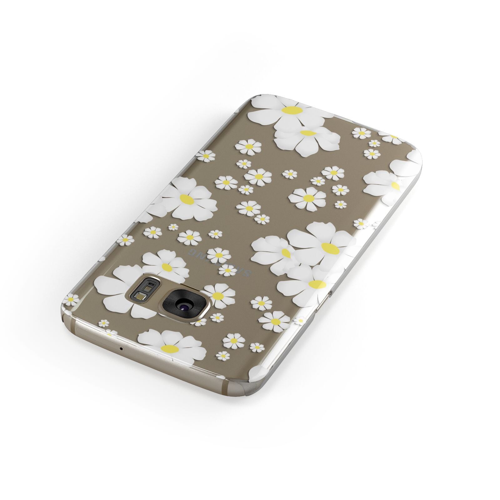 White Daisy Flower Samsung Galaxy Case Front Close Up