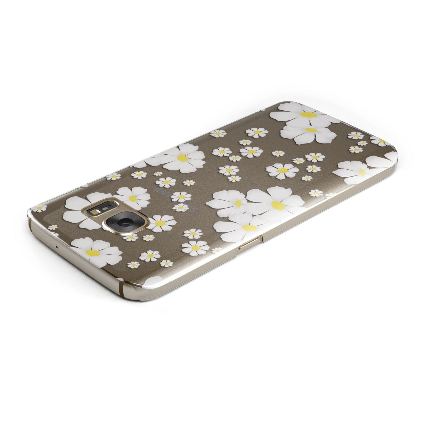 White Daisy Flower Samsung Galaxy Case Top Cutout