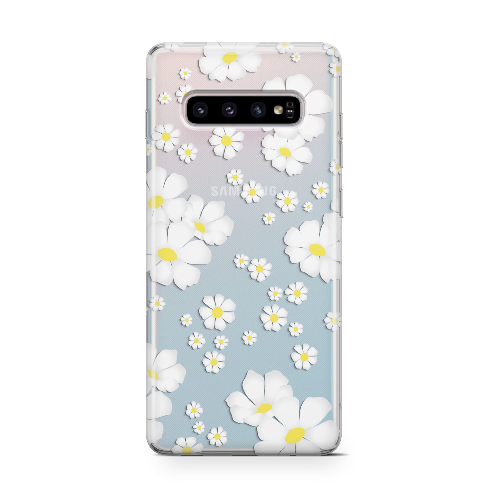 White Daisy Flower Samsung Galaxy S10 Case