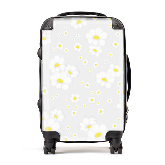 White Daisy Flower Suitcase