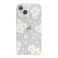 White Daisy Flower iPhone 13 Clear Bumper Case
