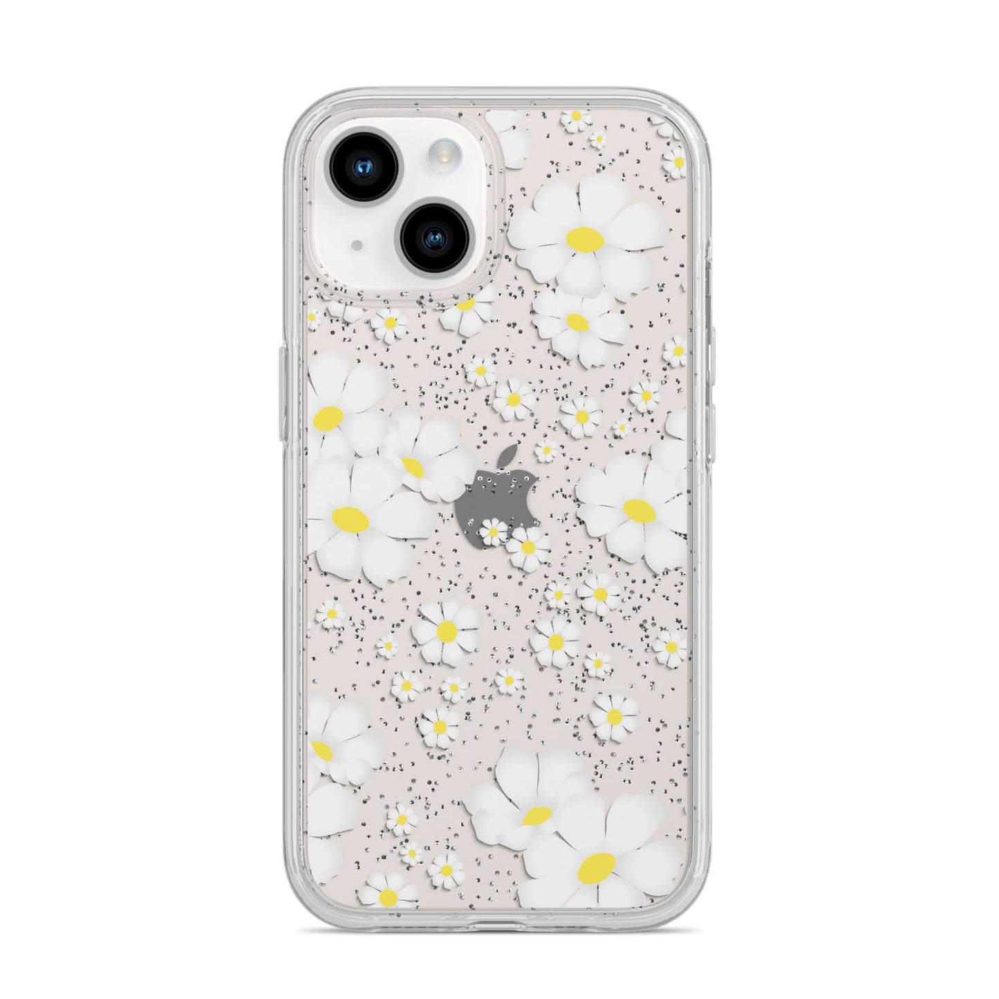 White Daisy Flower iPhone 14 Glitter Tough Case Starlight