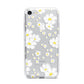 White Daisy Flower iPhone 7 Bumper Case on Silver iPhone