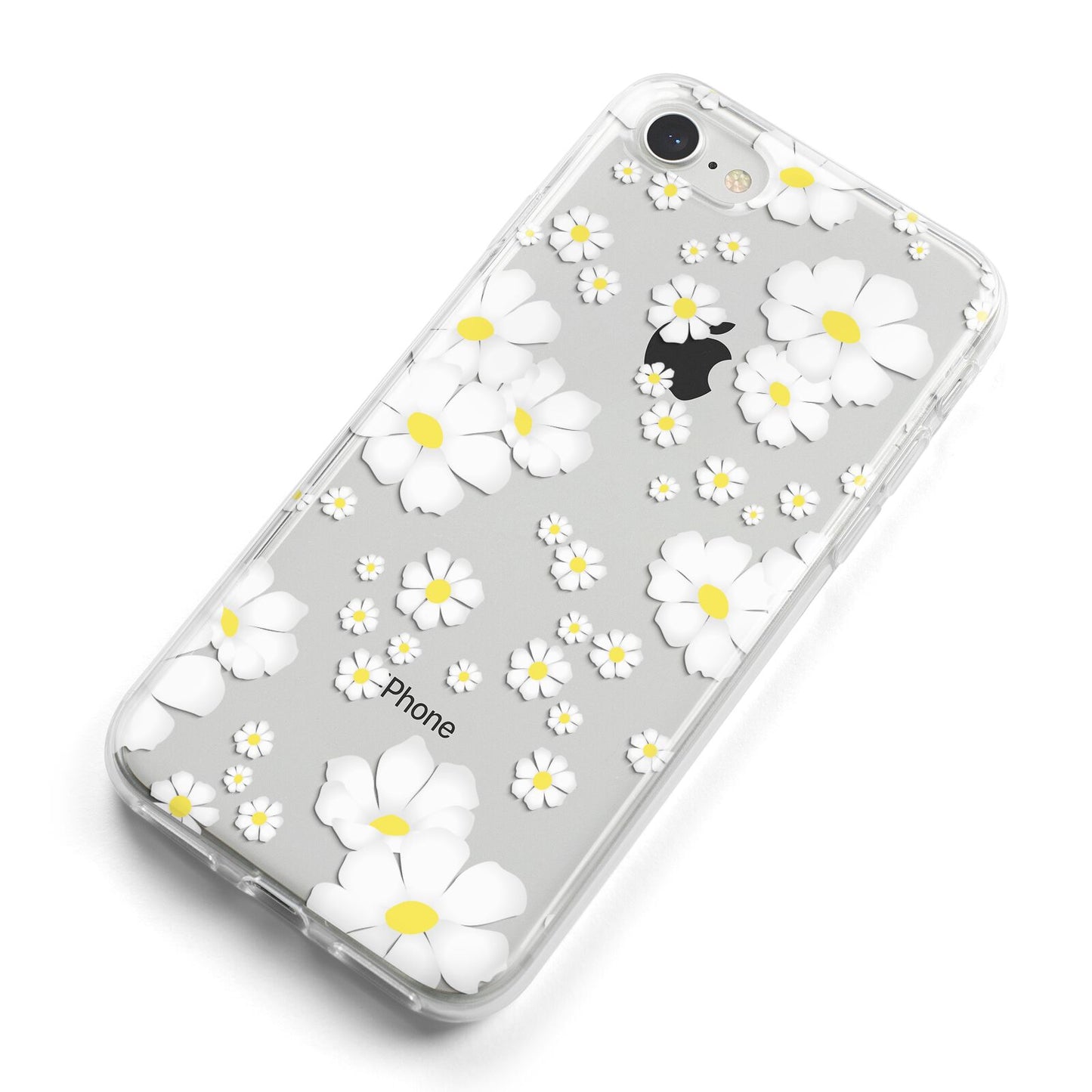 White Daisy Flower iPhone 8 Bumper Case on Silver iPhone Alternative Image
