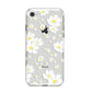 White Daisy Flower iPhone 8 Bumper Case on Silver iPhone