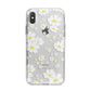 White Daisy Flower iPhone X Bumper Case on Silver iPhone Alternative Image 1