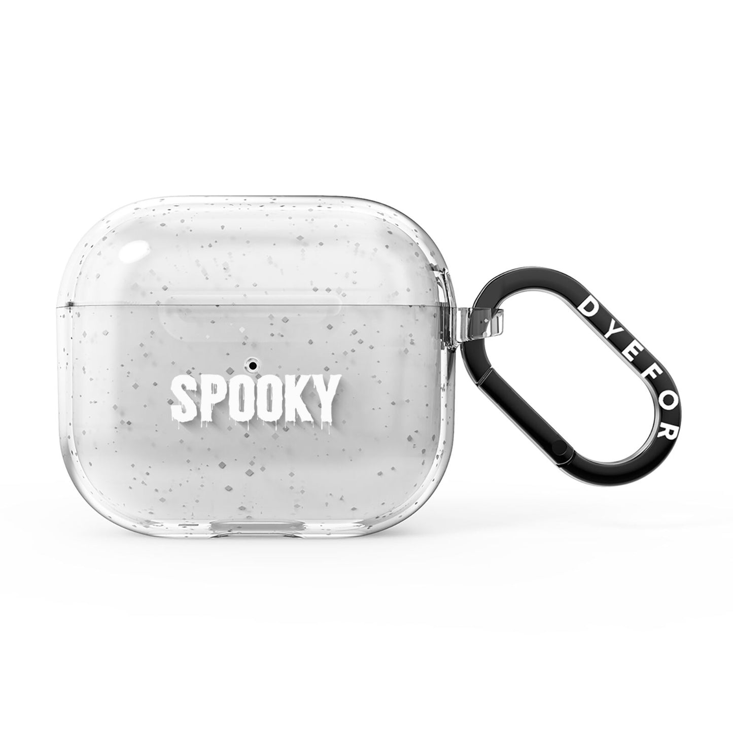 White Dripping Spooky Text AirPods Glitter Case 3rd Gen