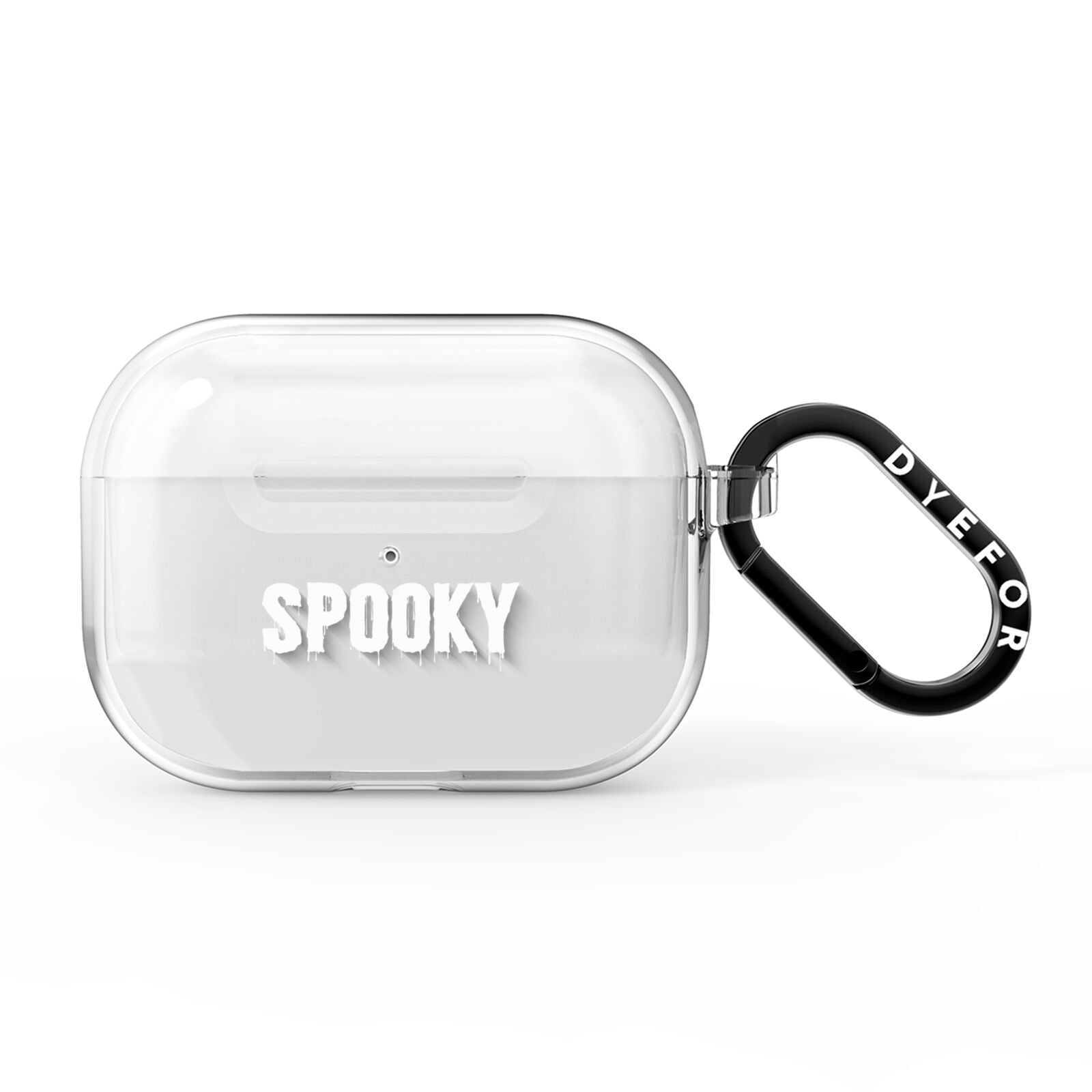 White Dripping Spooky Text AirPods Pro Clear Case