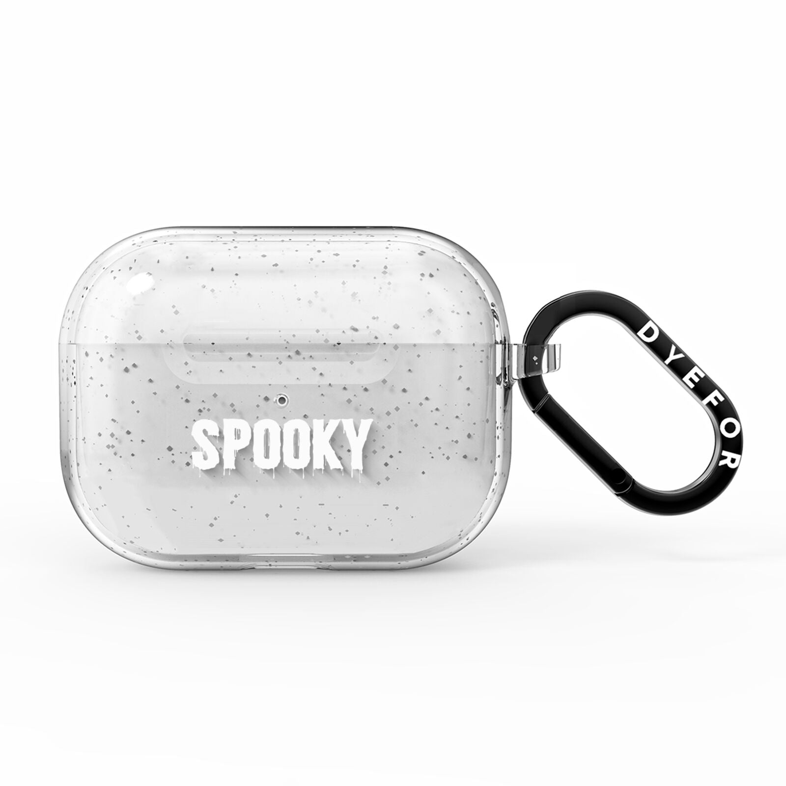 White Dripping Spooky Text AirPods Pro Glitter Case