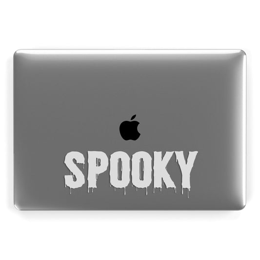 White Dripping Spooky Text Apple MacBook Case